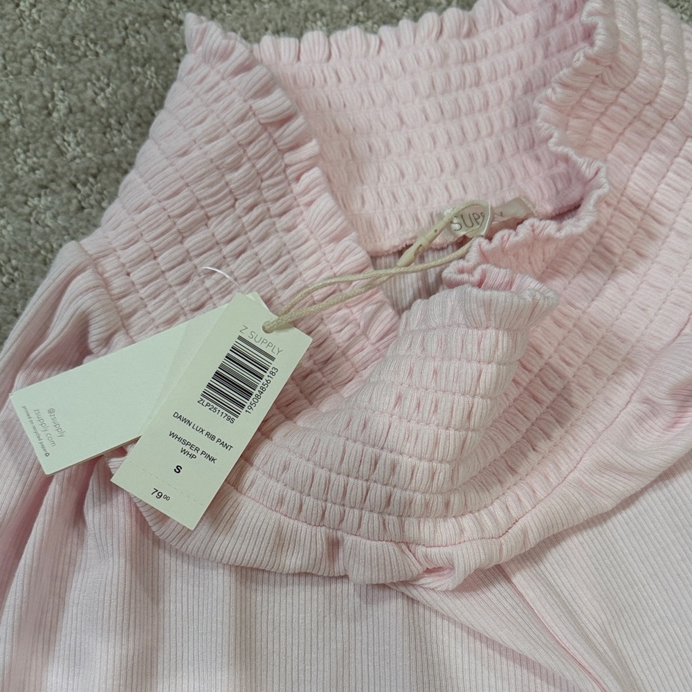NWT Z Supply Women's Light Pink Wide-Leg Pants sz Small - Picture 2 of 4